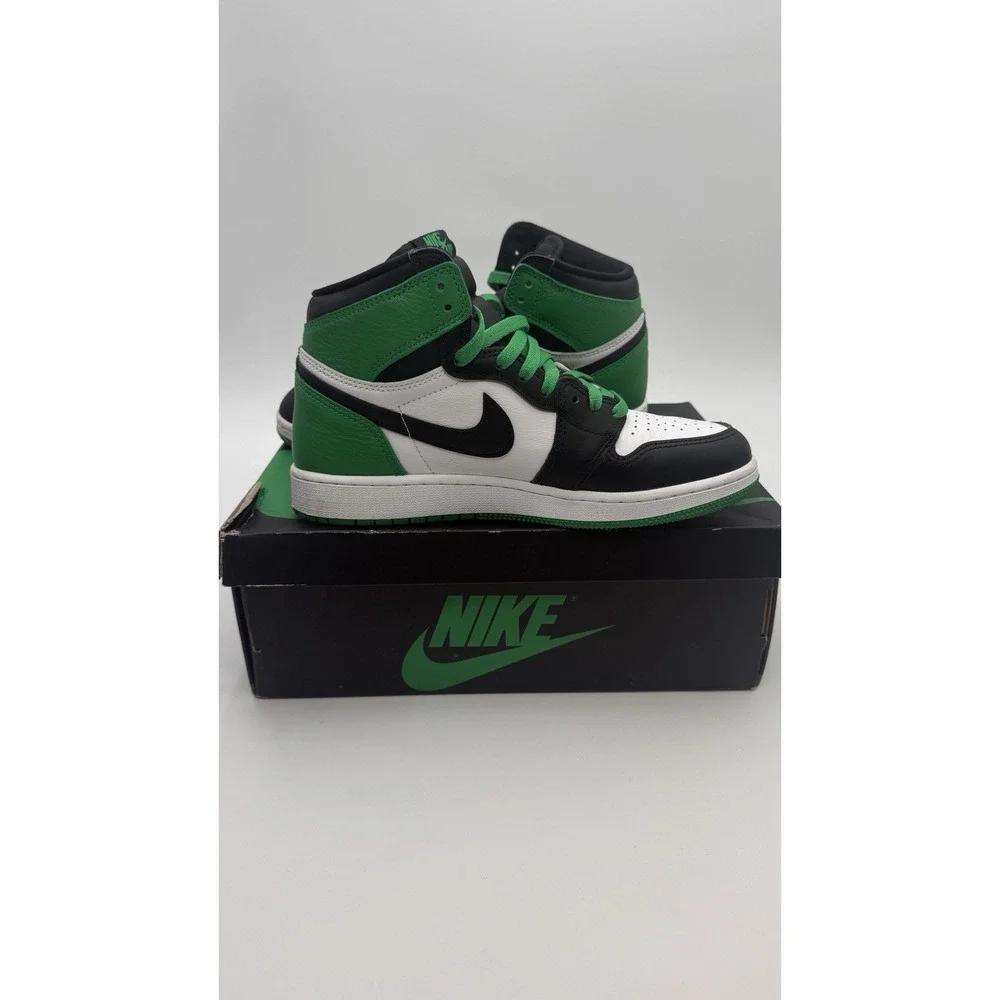 Nike GS Air Jordan 1‎ Retro  High OG Lucky Green FD1437-031 US 7Y Brand New